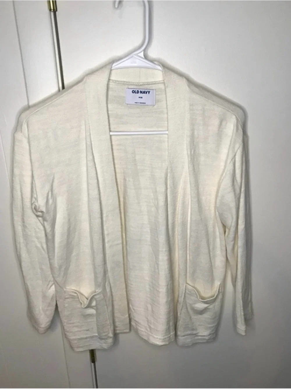 Old Navy Cream Lightweight Open-Front Cardigan